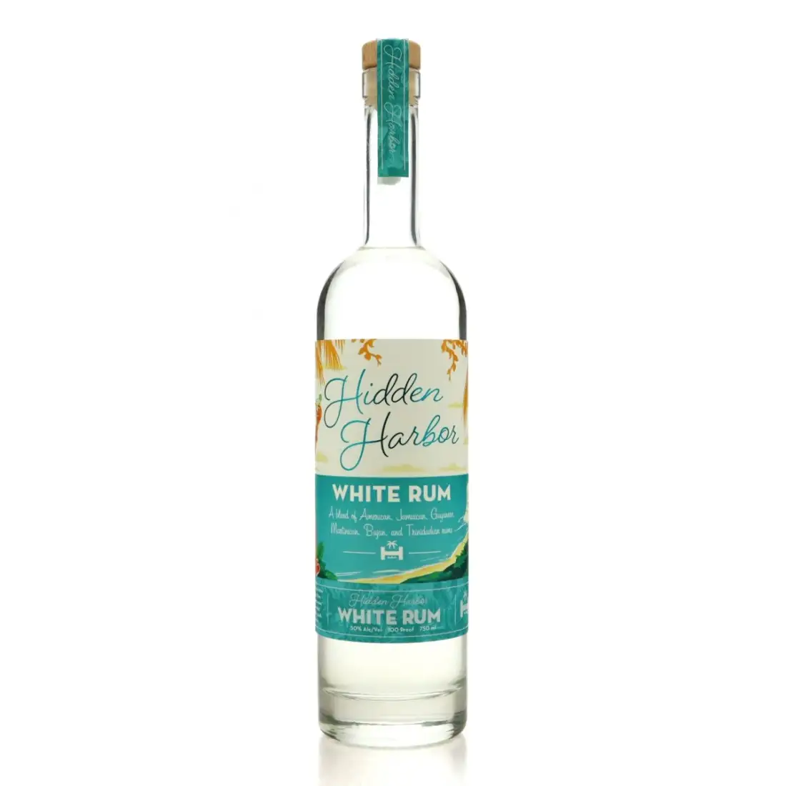 Bottle of Allegheny Distilling Hidden Harbor White Rum