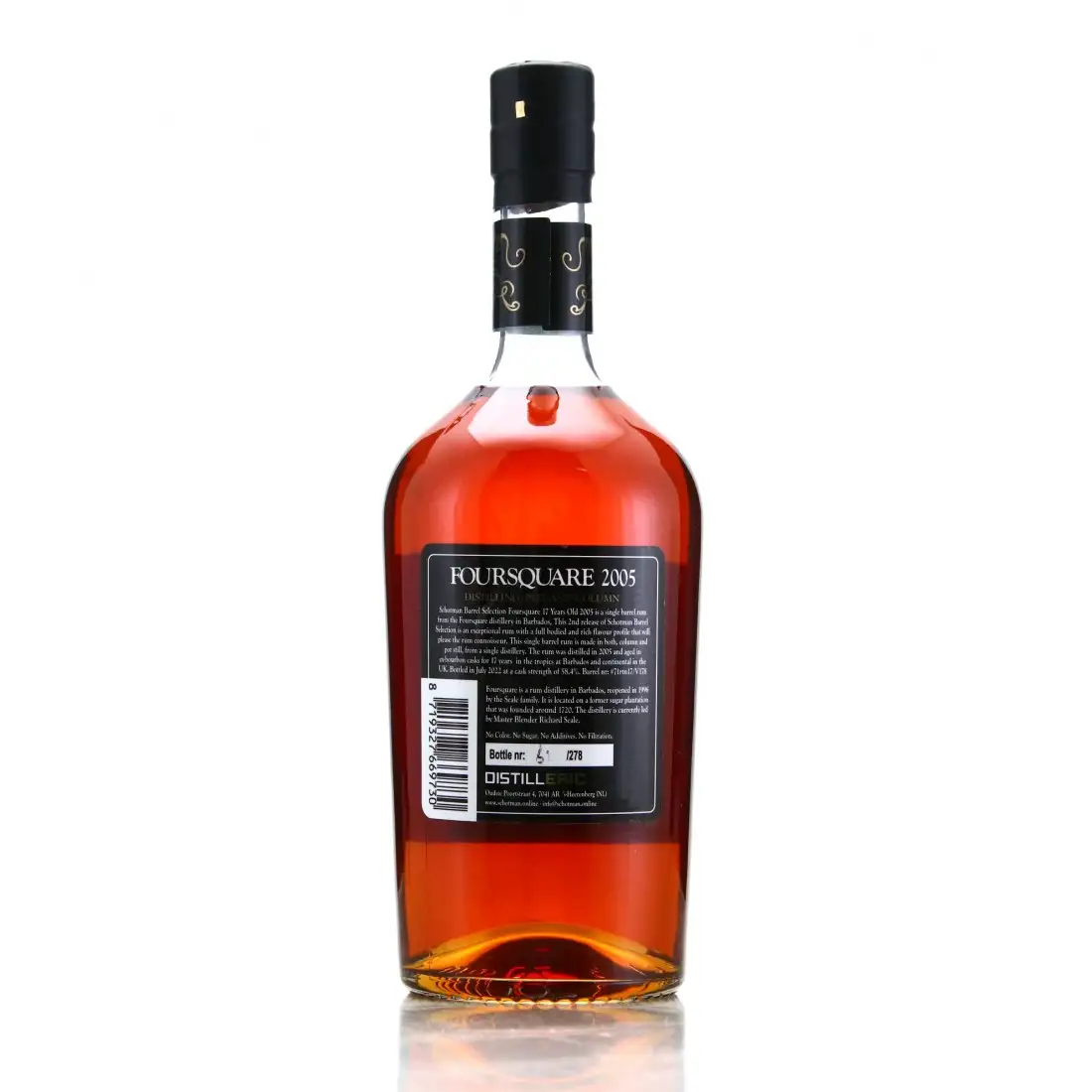 High resolution image of Schotman’s Barrel Selection Foursquare Barbados Rum 17 2005