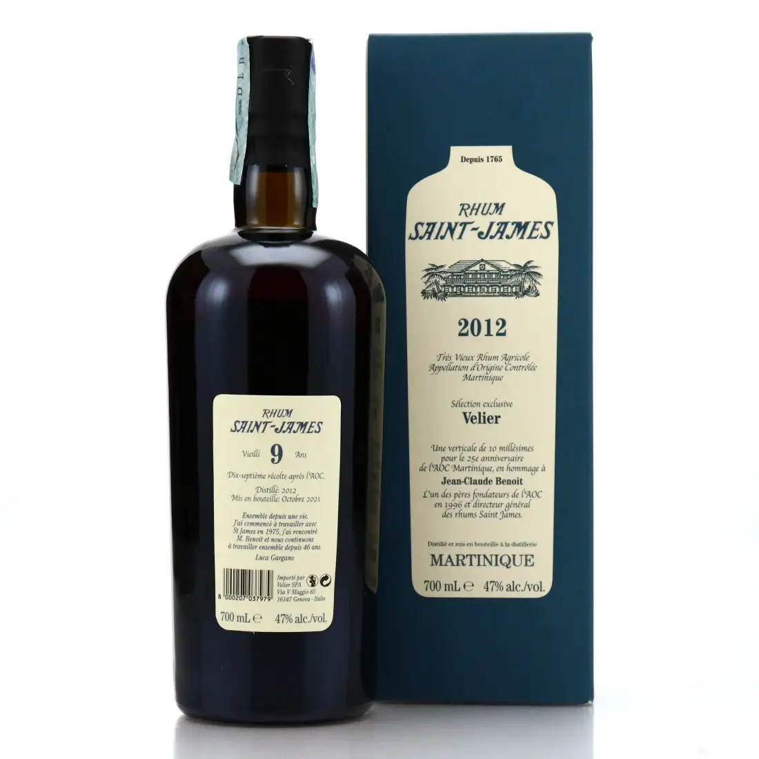 Hochauflösendes Bild von Velier Saint James Sélection exclusive Velier 2012