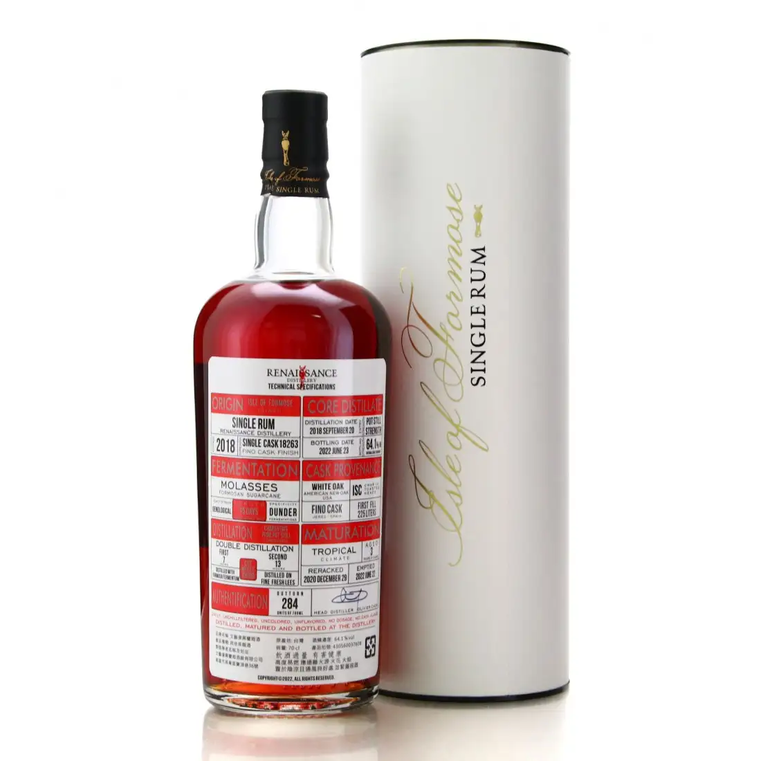 High resolution image of Renaissance Single Rum 2018