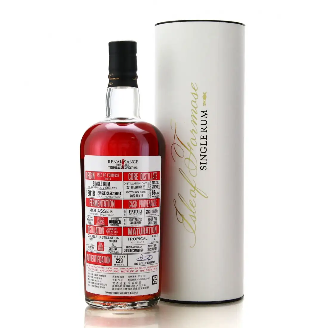 High resolution image of Renaissance Single Rum 2018