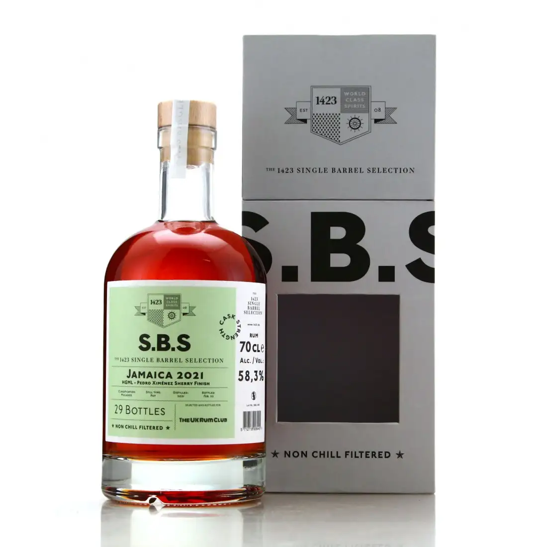 Hochauflösendes Bild von Hampden S.B.S Bottled for THE UK RUM CLUB HGML 2021