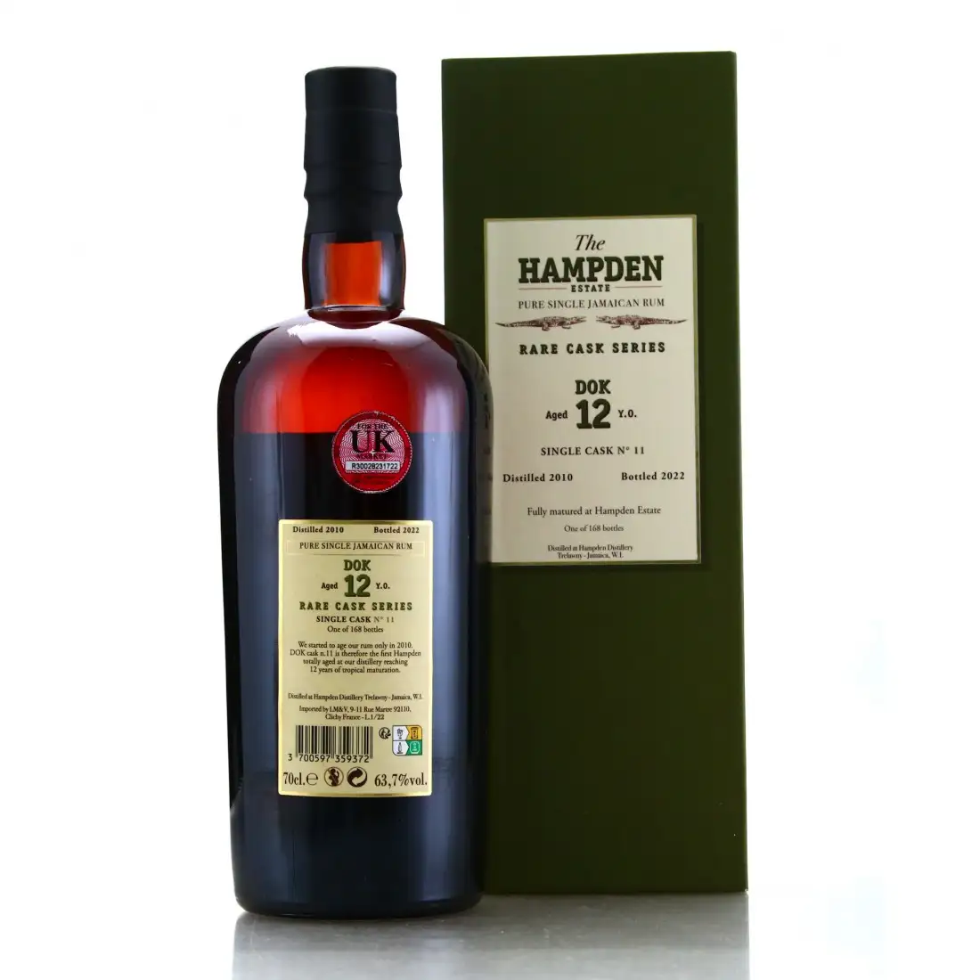 High resolution image of Velier Hampden Rare Cask Series DOK 2010