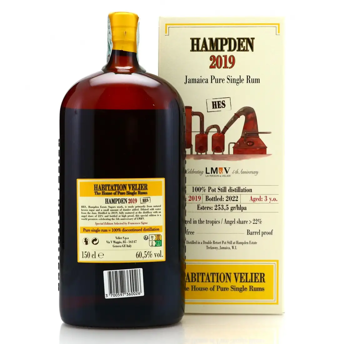 High resolution image of Habitation Velier Hampden Celebrating LM&amp;V 5th Anniversary (Magnum) HES 2019