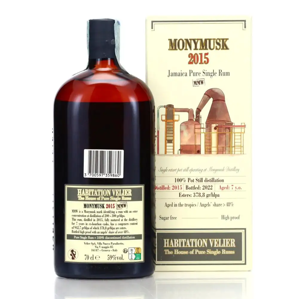 High resolution image of Habitation Velier Monymusk Monymusk Jamaica Single Rum MMW 2015