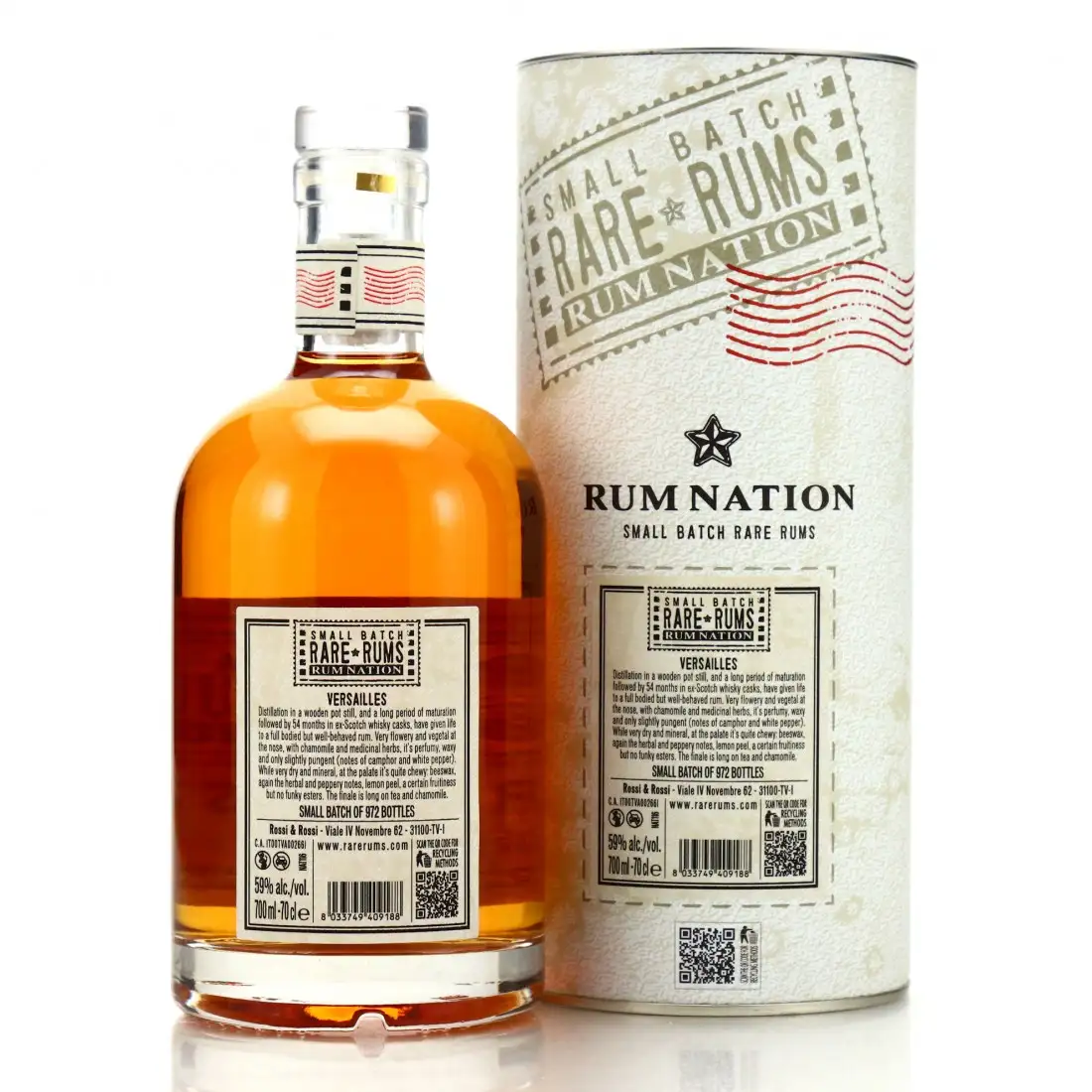 High resolution image of Rum Nation Versailles Small Batch Rare Rums 2004
