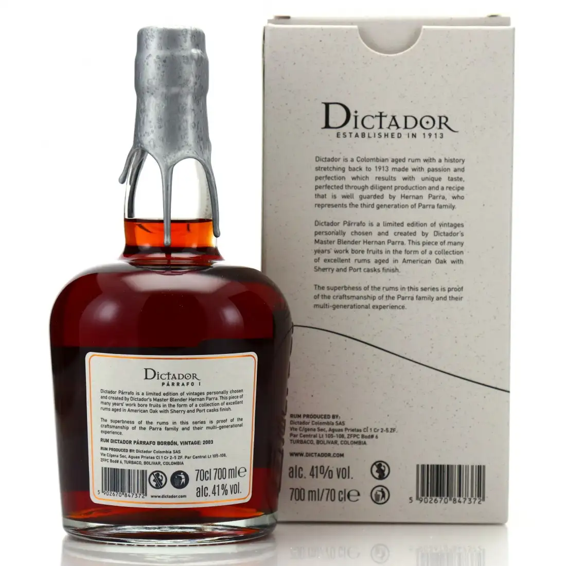 Image haute résolution de Dictador Párrafo I Borbón 2003