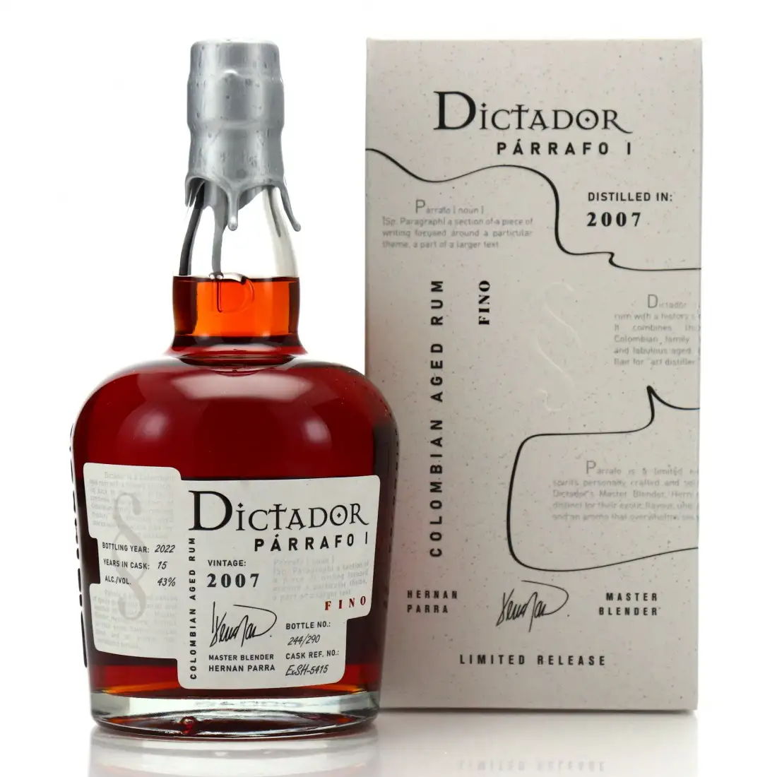 Bottle of Dictador Párrafo I Fino 2007