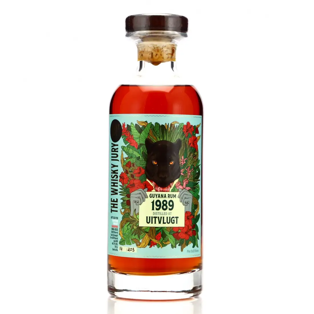 Bottle of The Whisky Jury Port Mourant Nanayang Whisky Singapore 1989