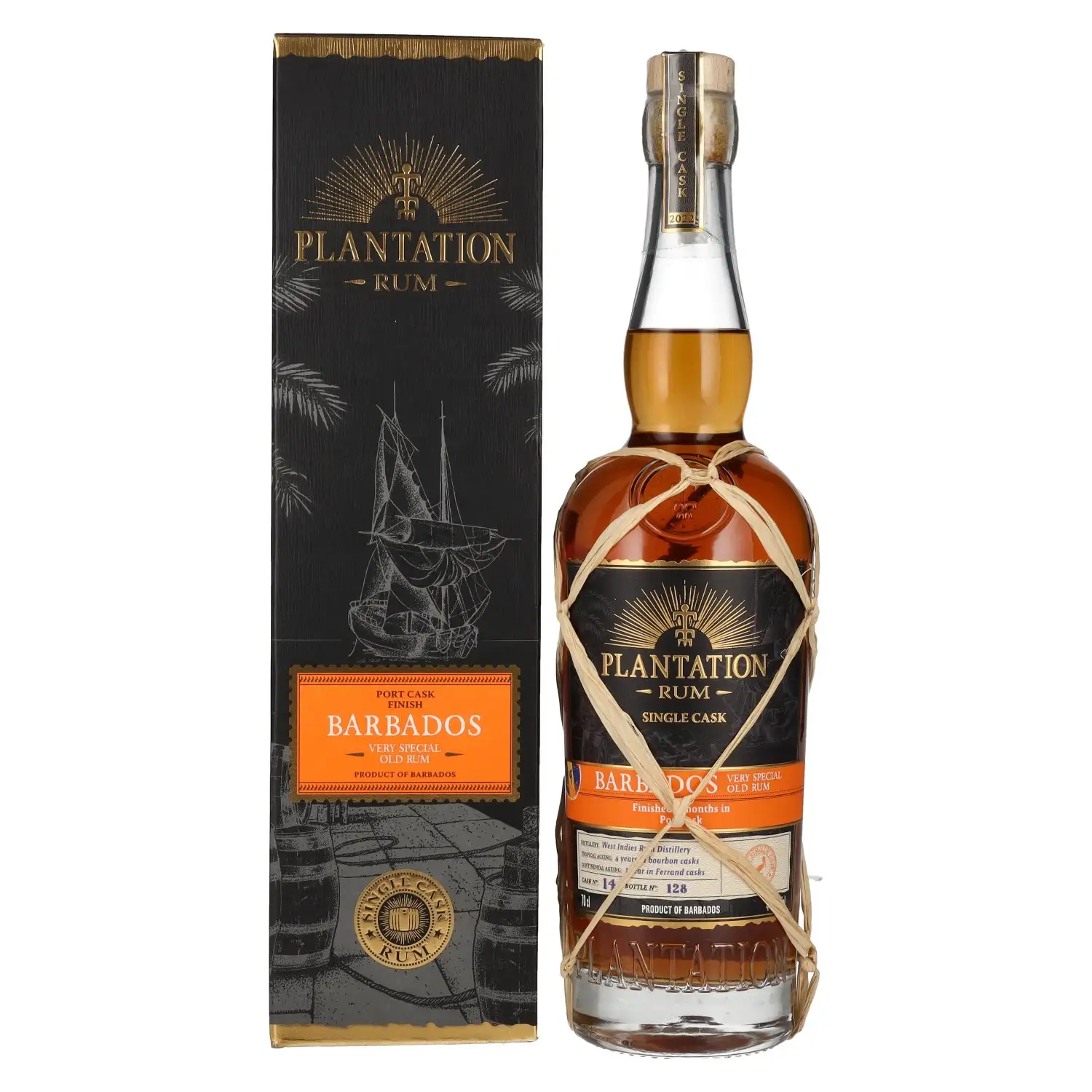 Bottle of Plantation Barbados Single Cask VSOR 2022 2016