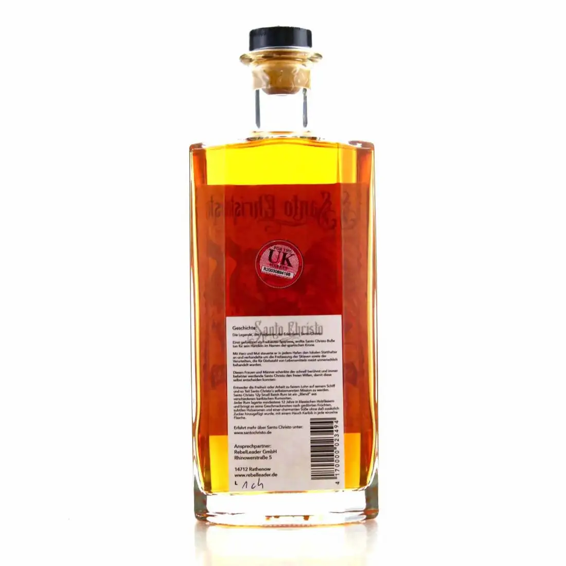 Image haute résolution de RebelLeader GmbH Santo Christo Small Batch Rum 2022