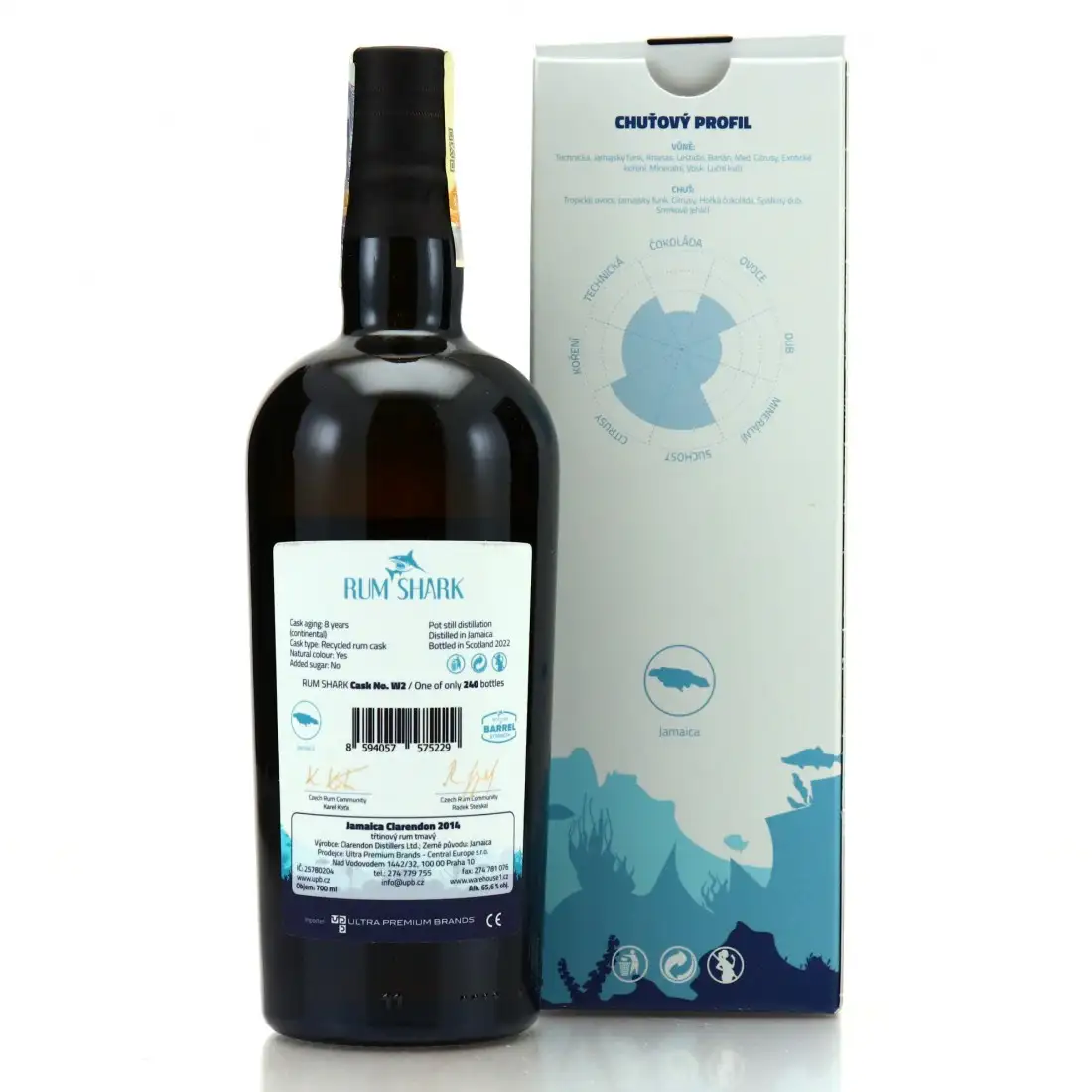 Image haute résolution de Rum Shark Clarendon Jamaica Single Cask Selection 2014