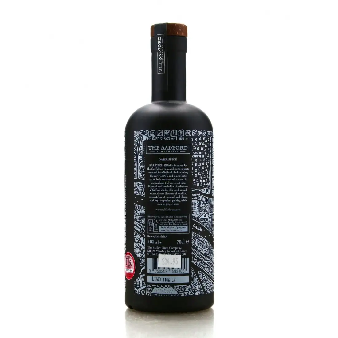 High resolution image of The Salford Rum Company Dark Spice