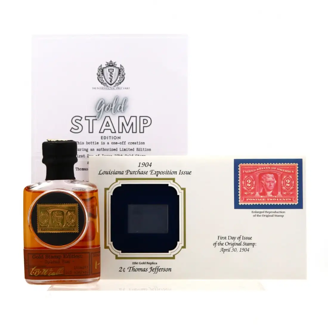 Bottle of International Spirit Vault Gold Stamp Edition (Thomas Jefferson)