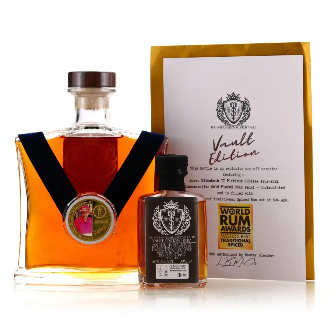 Bottle of International Spirit Vault Vault Edition Spiced Rum Decanter (QE2 Platinum Jubilee)