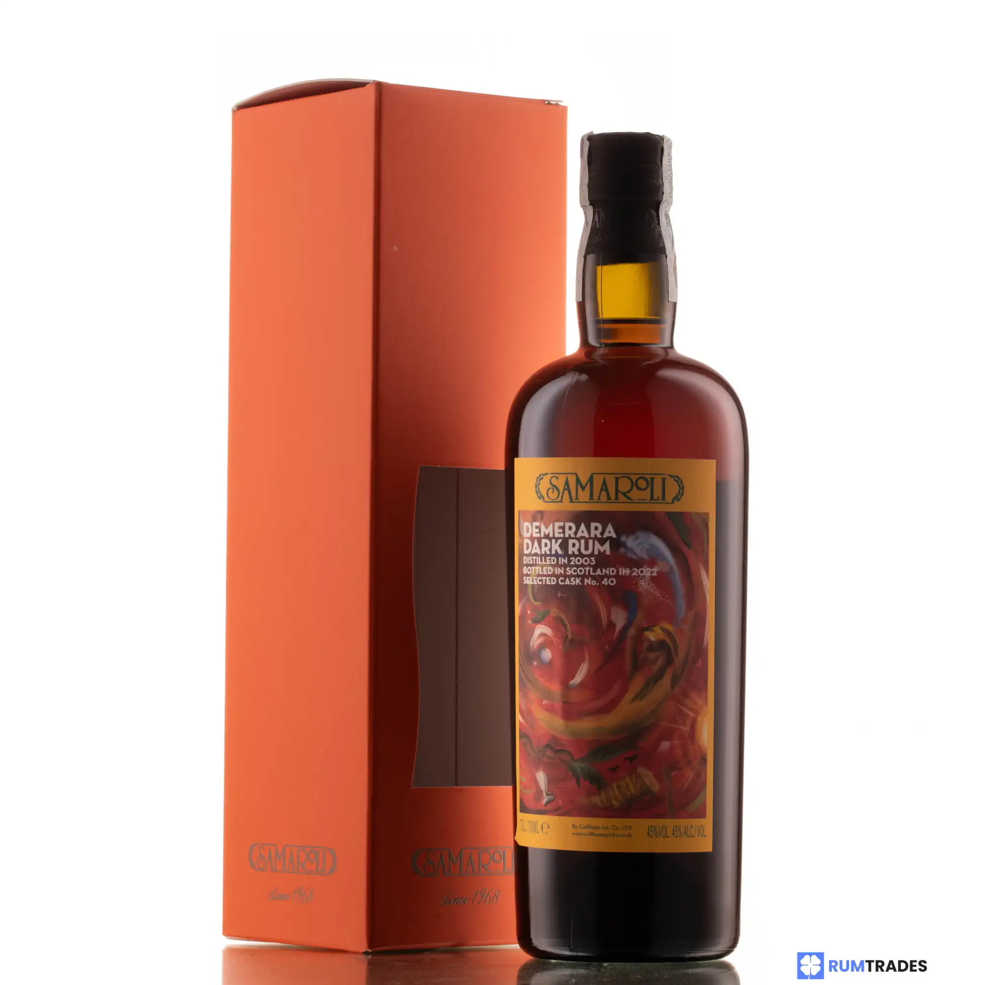 Bottle of Samaroli DDL Demerara Dark Rum 2003