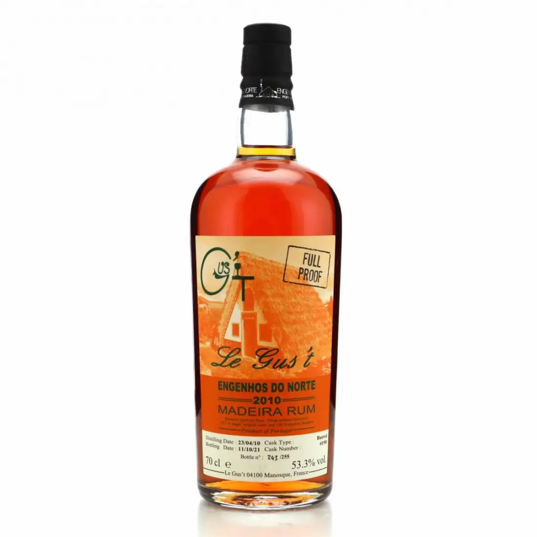 Bottle of Le Gus‘t Engenhos do Norte Madeira Rum 2010