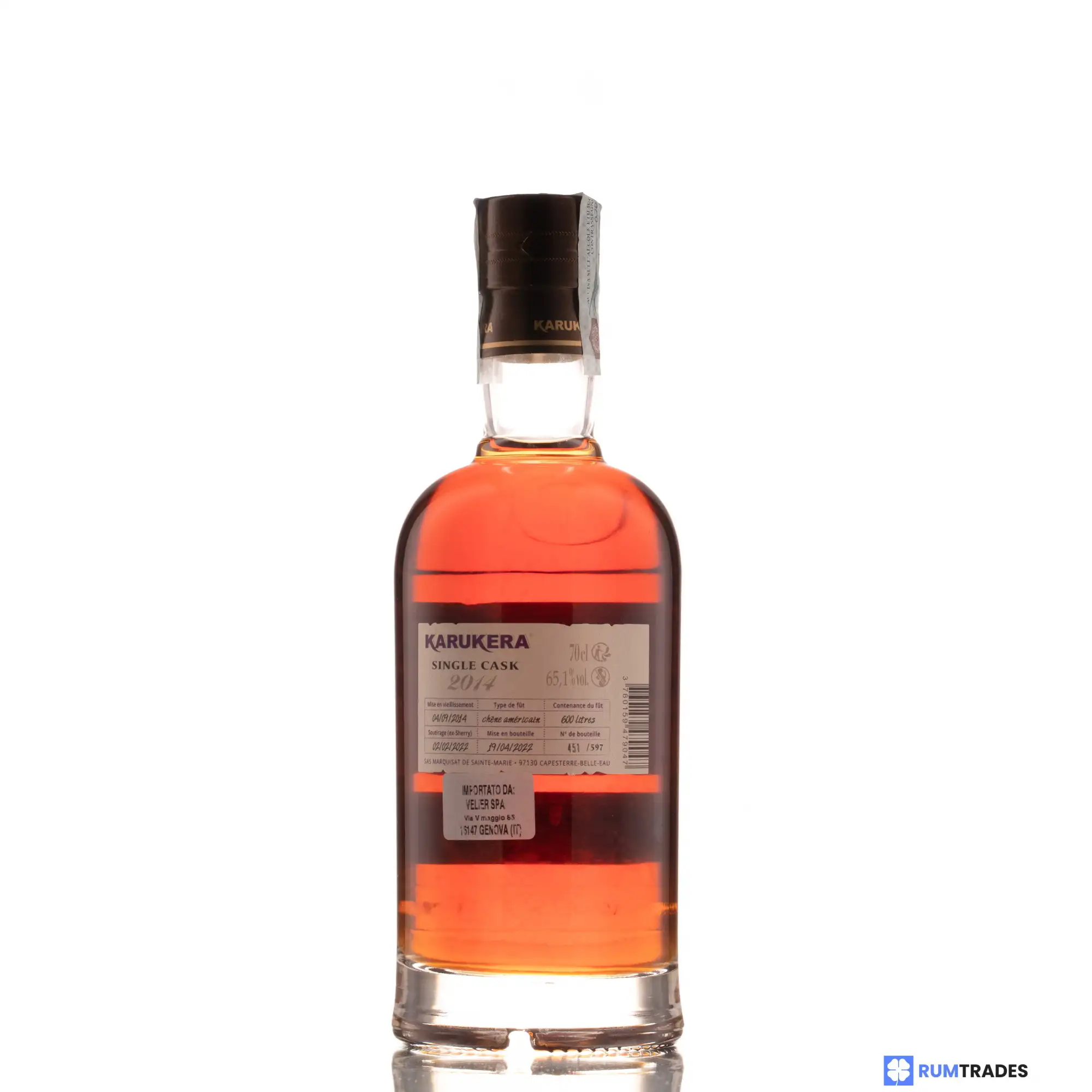 Hochauflösendes Bild von Karukera Single Cask (Brandy de Sherry) 2014