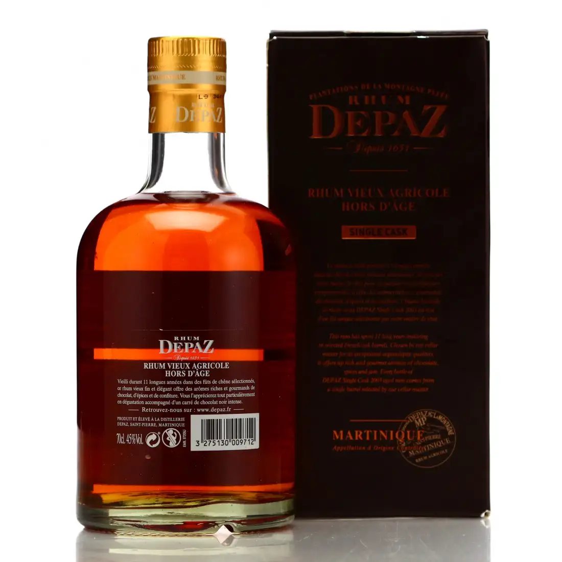 Image haute résolution de Depaz Single Cask Hors d’âge 2003