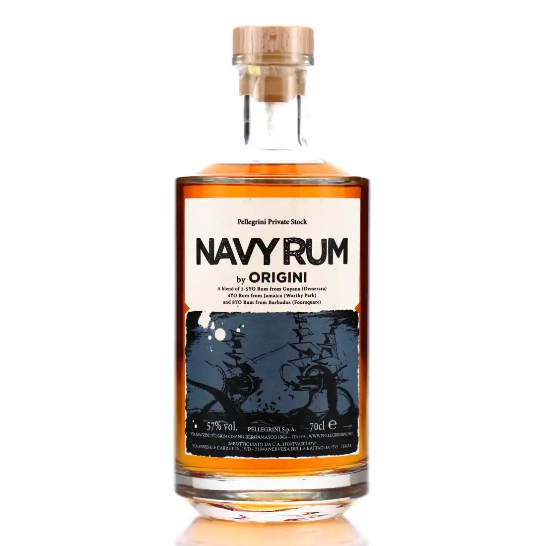 Bottle of Pellegrini Navy Rum  Private Stock by Origini
