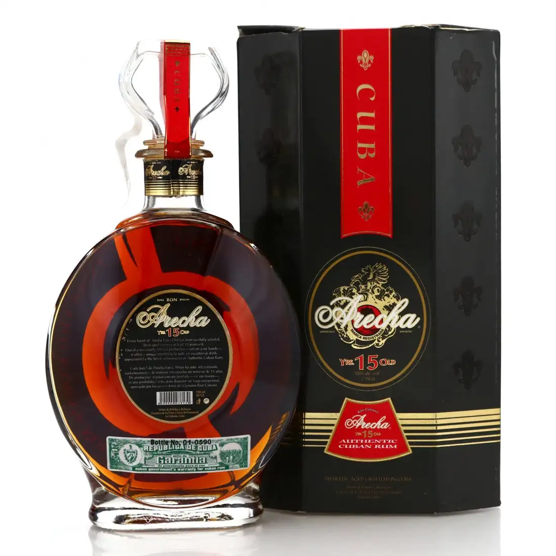 High resolution image of Jose Arechabala S.A. Extra Old Cuban Rum (15 Yrs. Old)