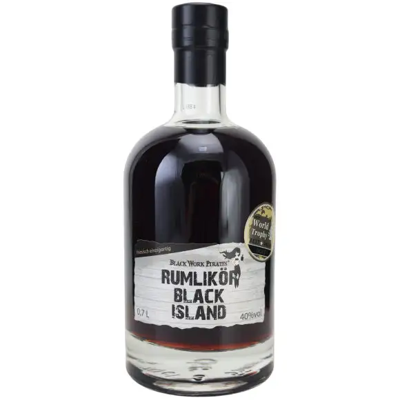 Bottle of Black Work Pirates Rumlikör Black Island