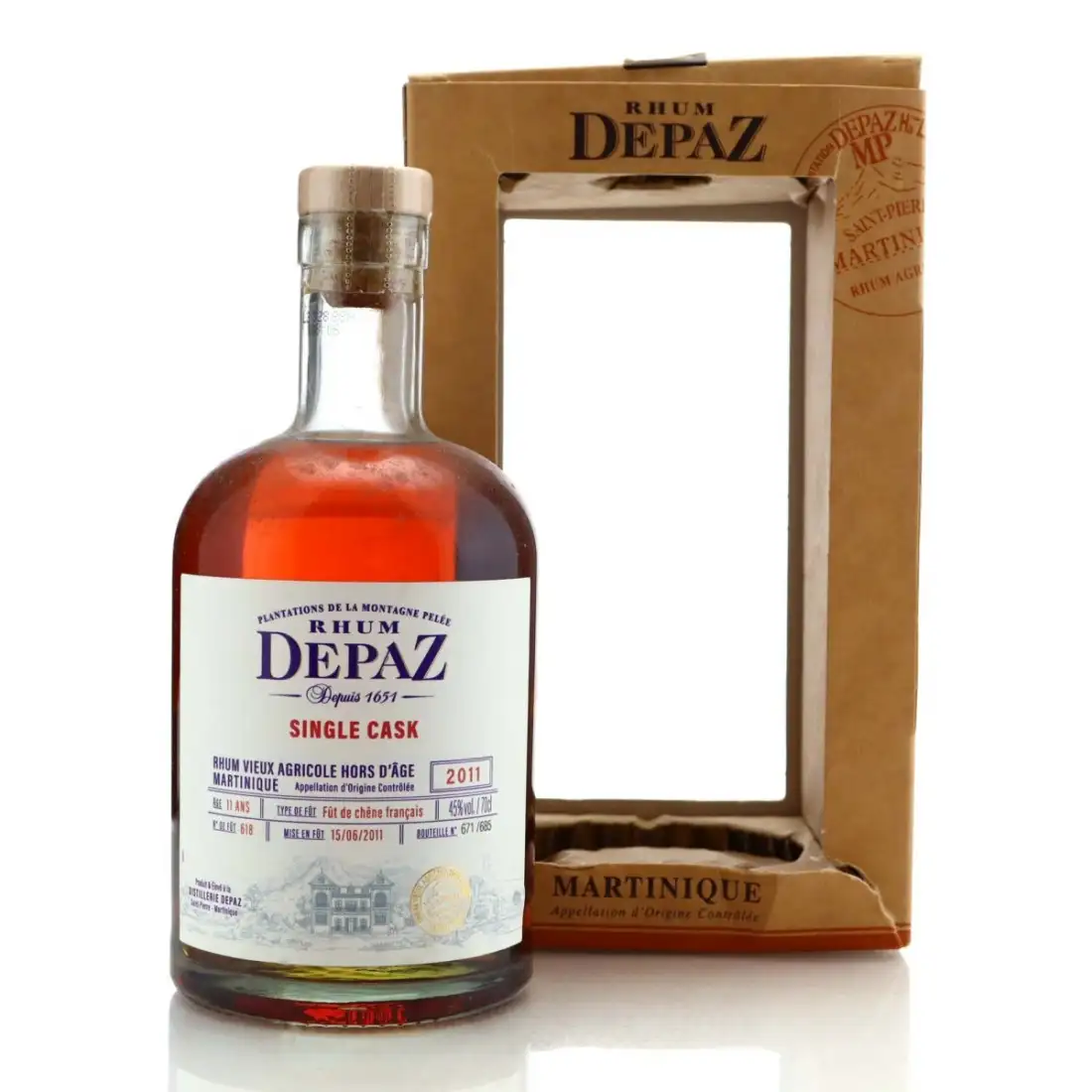 Bottle of Depaz Single Cask 2011