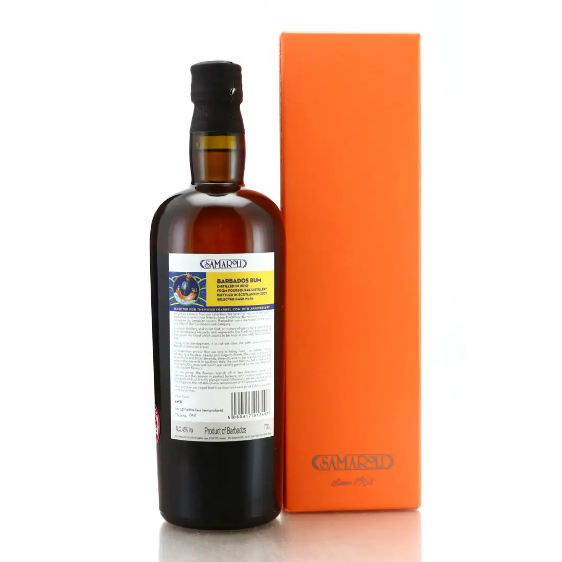 Image haute résolution de Samaroli Foursquare Barbados Rum (The Whisky Barrel 15th Anniversary) 2010