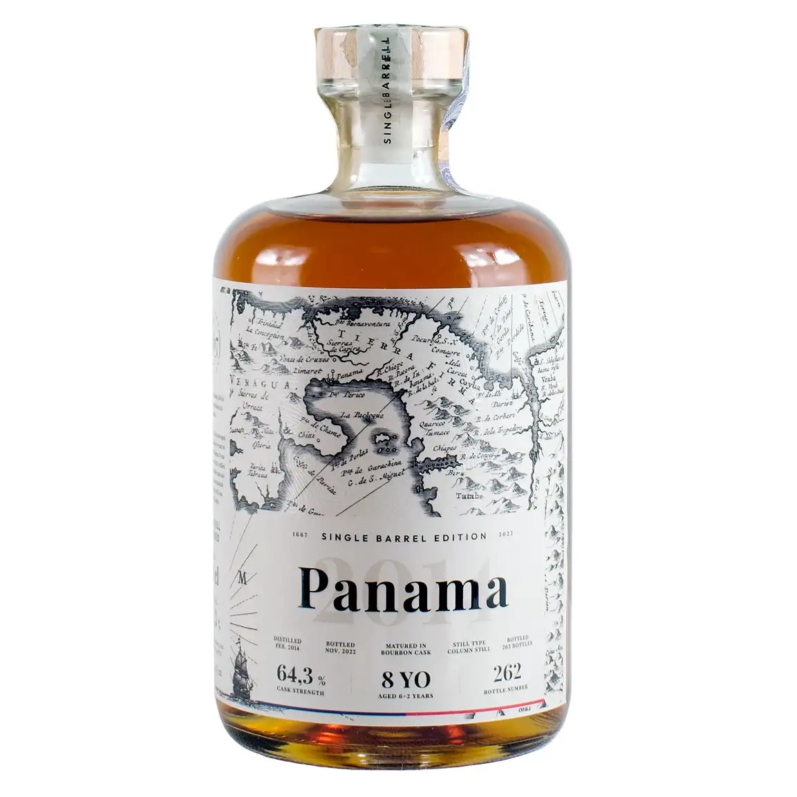 Bottle of 1667 Rare Rums Company Panama 2014