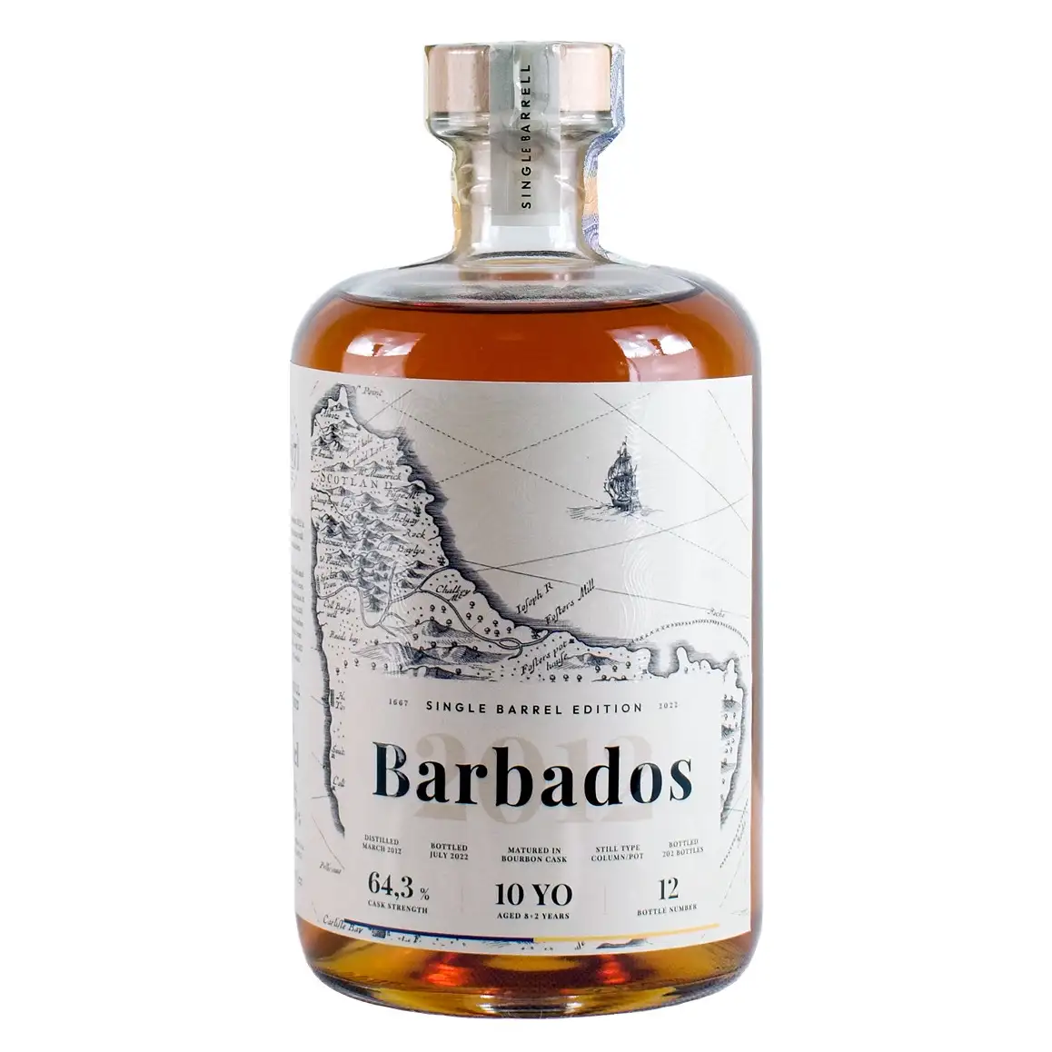 Bottle of 1667 Rare Rums Company Foursquare Barbados 2012