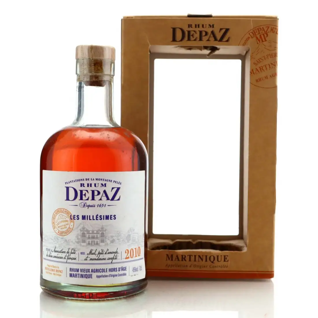 Bottle of Depaz Les Millésimes 2010