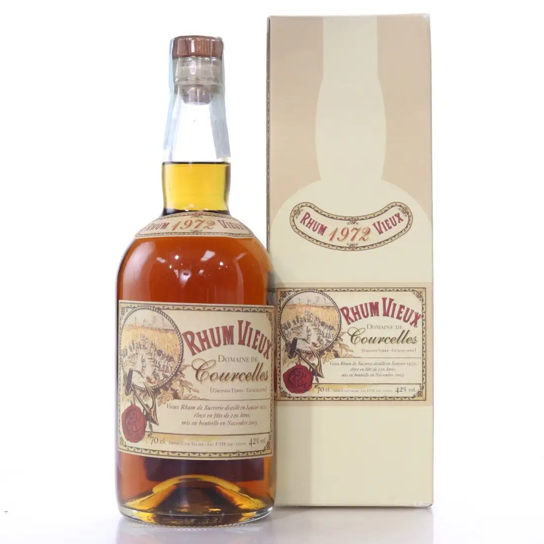 Bottle of Velier Domaine de Courcelles Rhum Vieux 1972