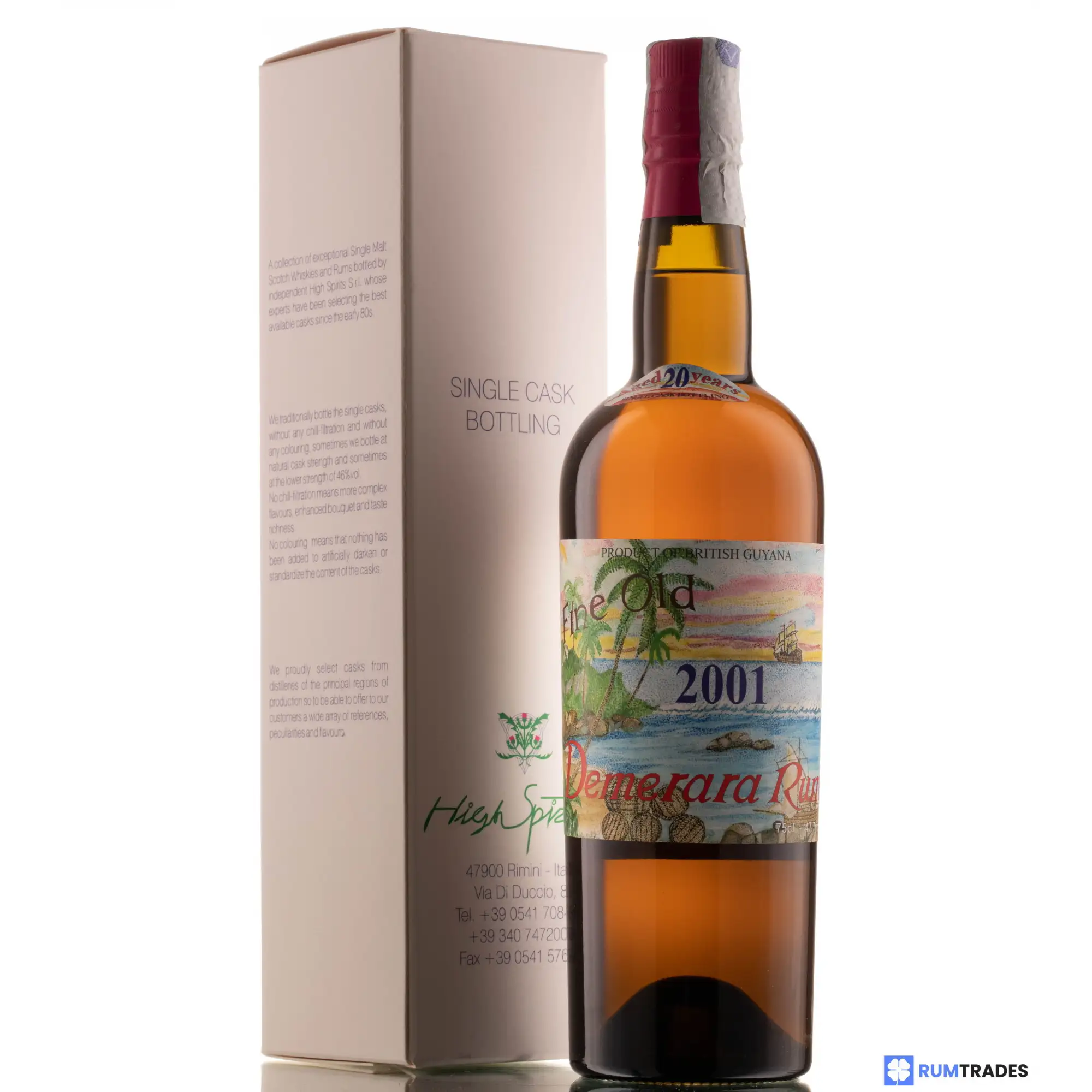 Bottle of High Spirits Collection Diamond (Port Mourant) Demerara Rum 2001
