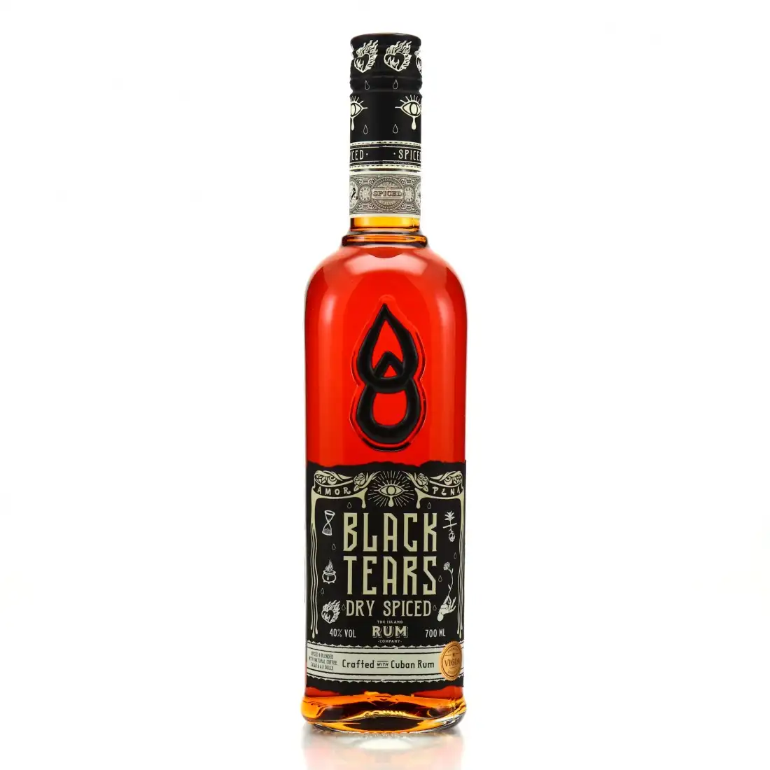 Bottle of The Island Rum Company Paraíso Black Tears Dry Spiced
