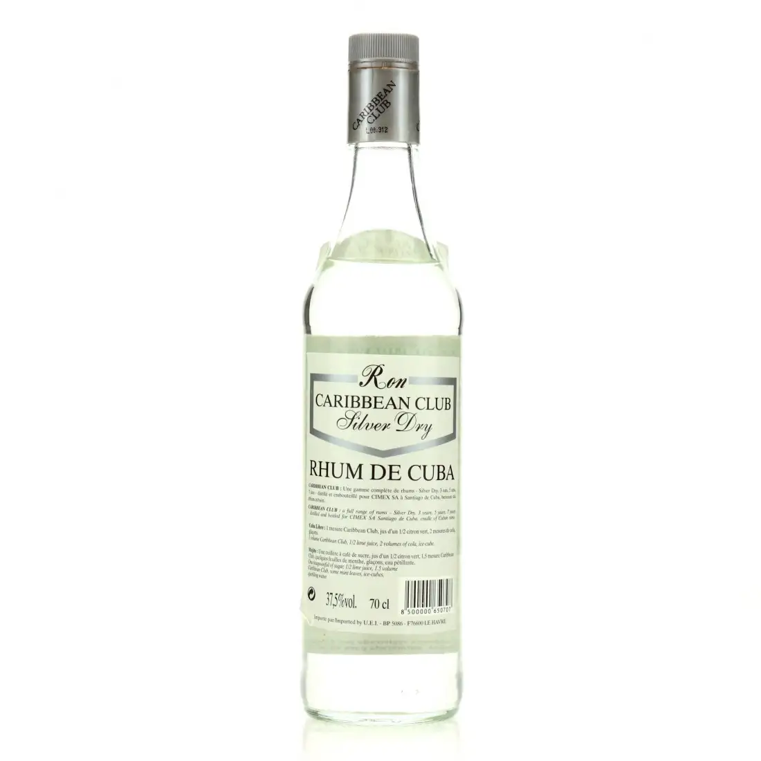Hochauflösendes Bild von Santiago de Cuba Ron Caribbean Club Silver Dry