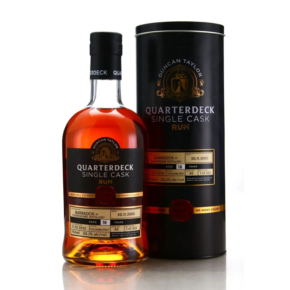 Bottle of Duncan Taylor Foursquare Quarterdeck Single Cask Barbados 2005