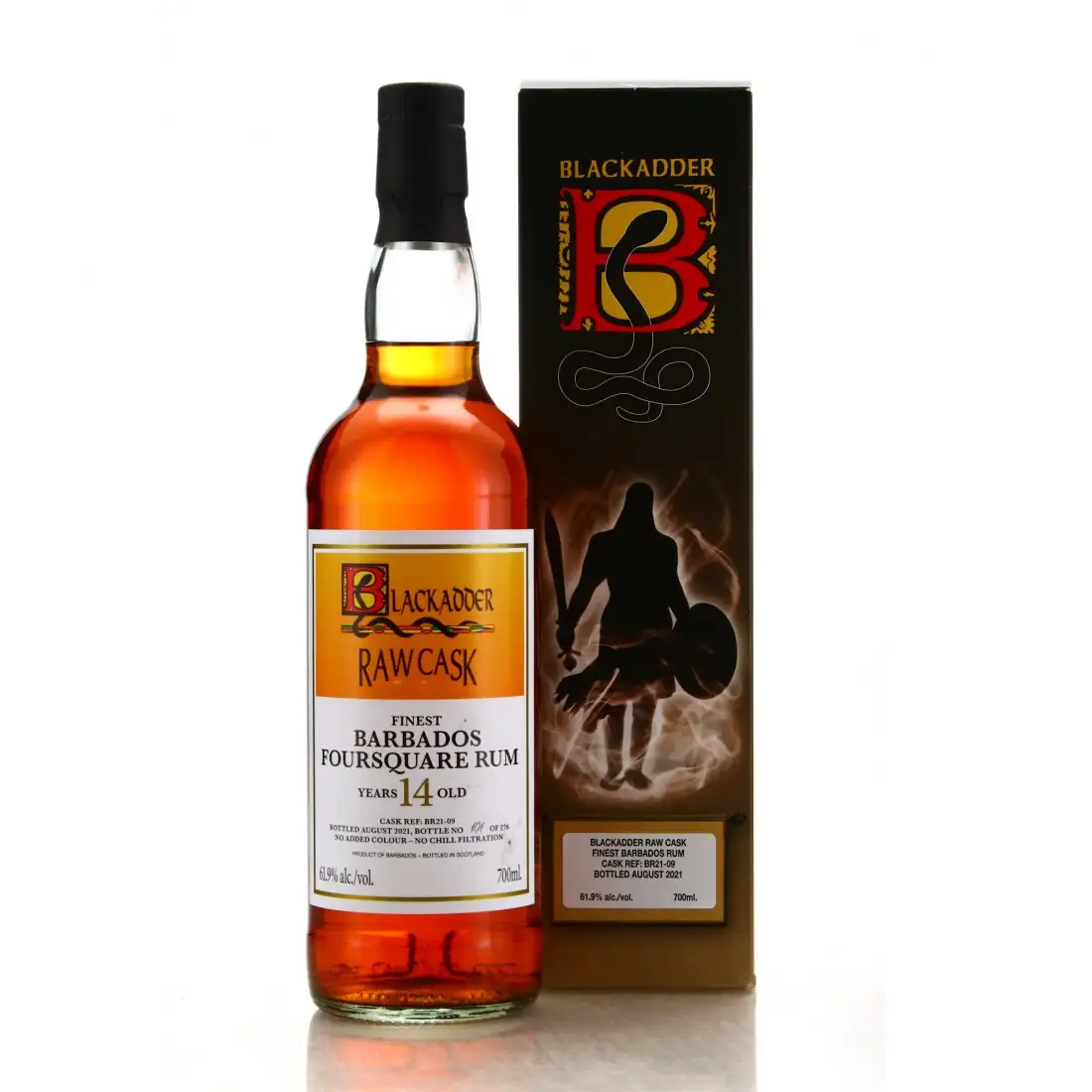 Bottle of Blackadder Foursquare Raw Cask Rum Finest Barbados 2007