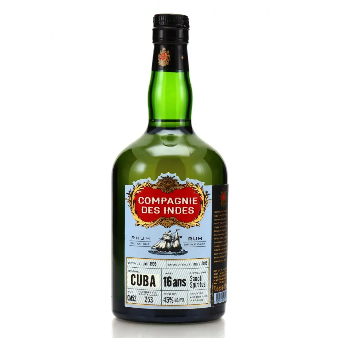 Bottle of CDI Sancti Spiritus Cuba 1998