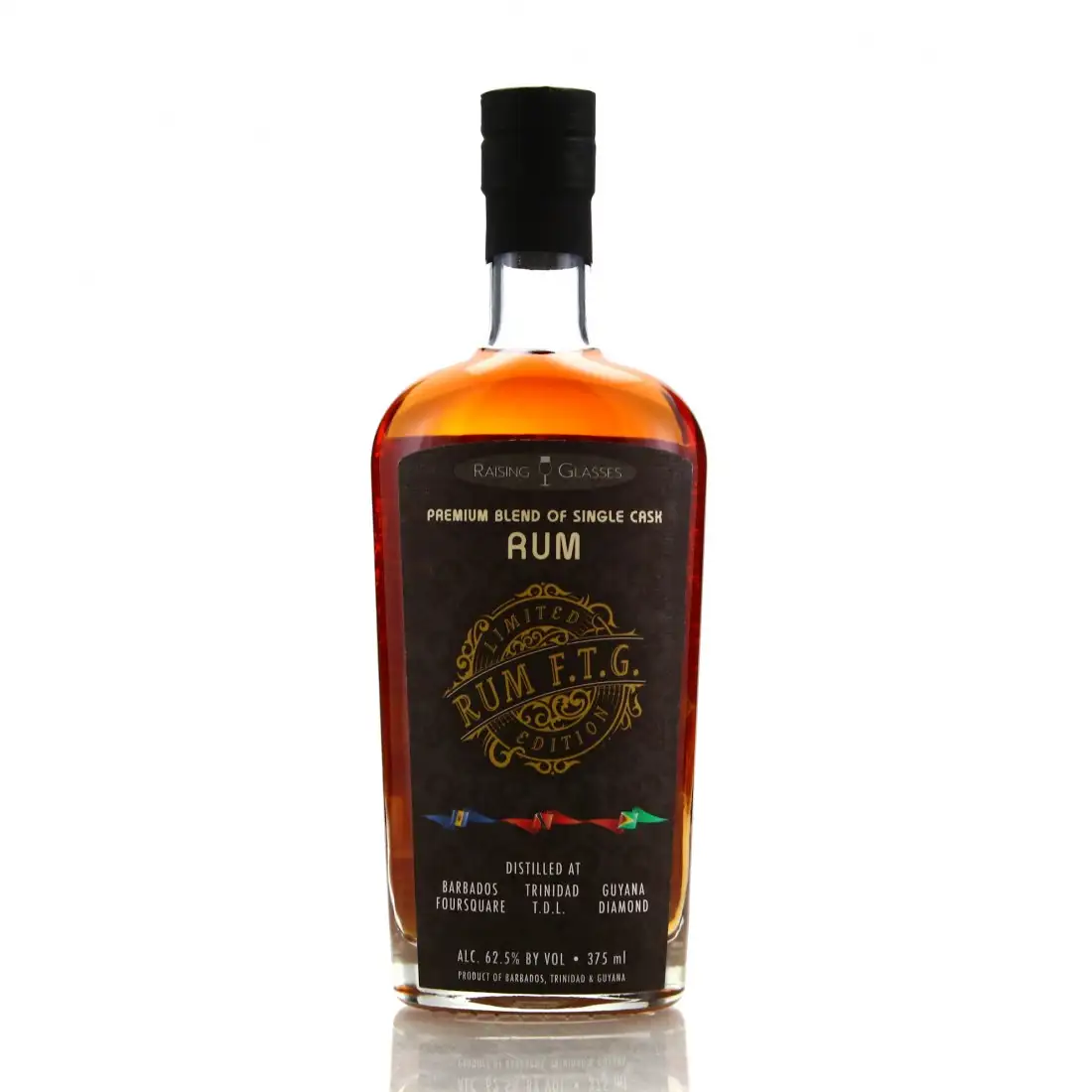 Bottle of Raising Glasses Rum F.T.G. Blend 2022