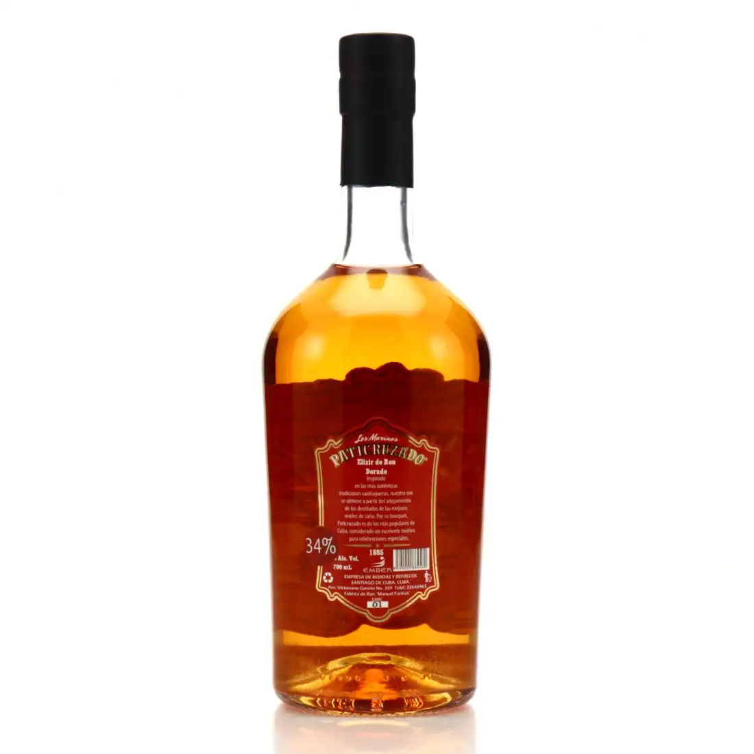 High resolution image of Ronera Matusalem Los Marinos Ron Palmas Paticruzado (Elixir de Ron Dorado)