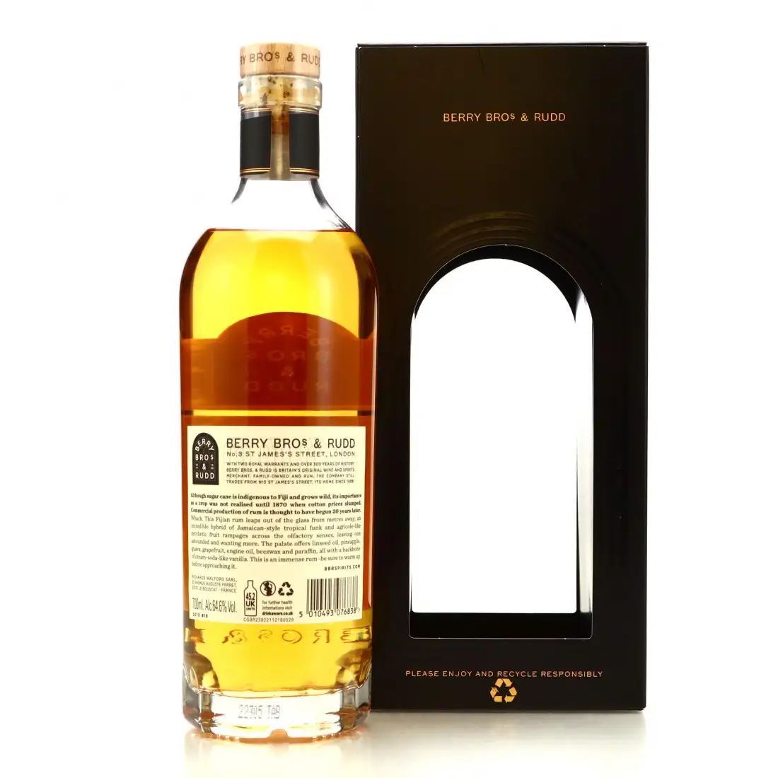 Image haute résolution de Berry Bros &amp; Rudd Single Cask Fiji Rum 2010