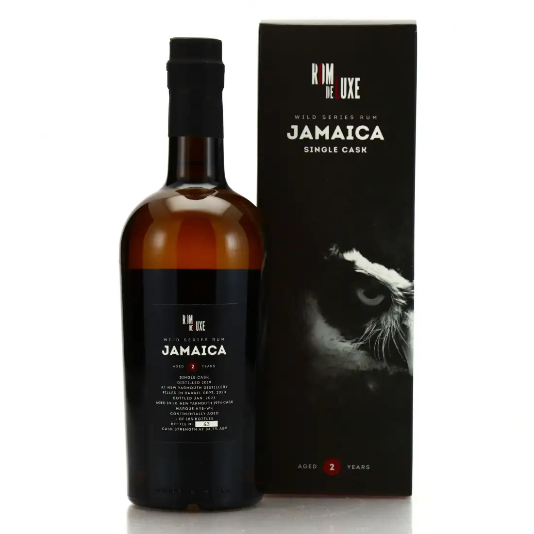 High resolution image of Romdeluxe New Yarmouth Wild Series Rum Jamaica No. 39 NYE/WK 2019