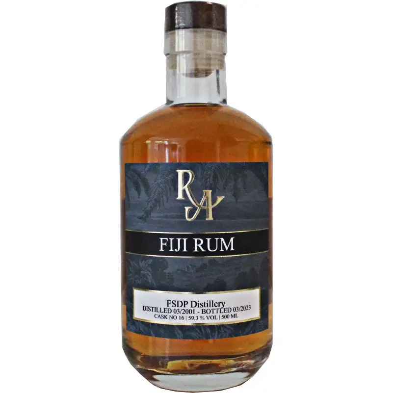 Bottle of South Pacific RA Fiji Rum FSDP 2001
