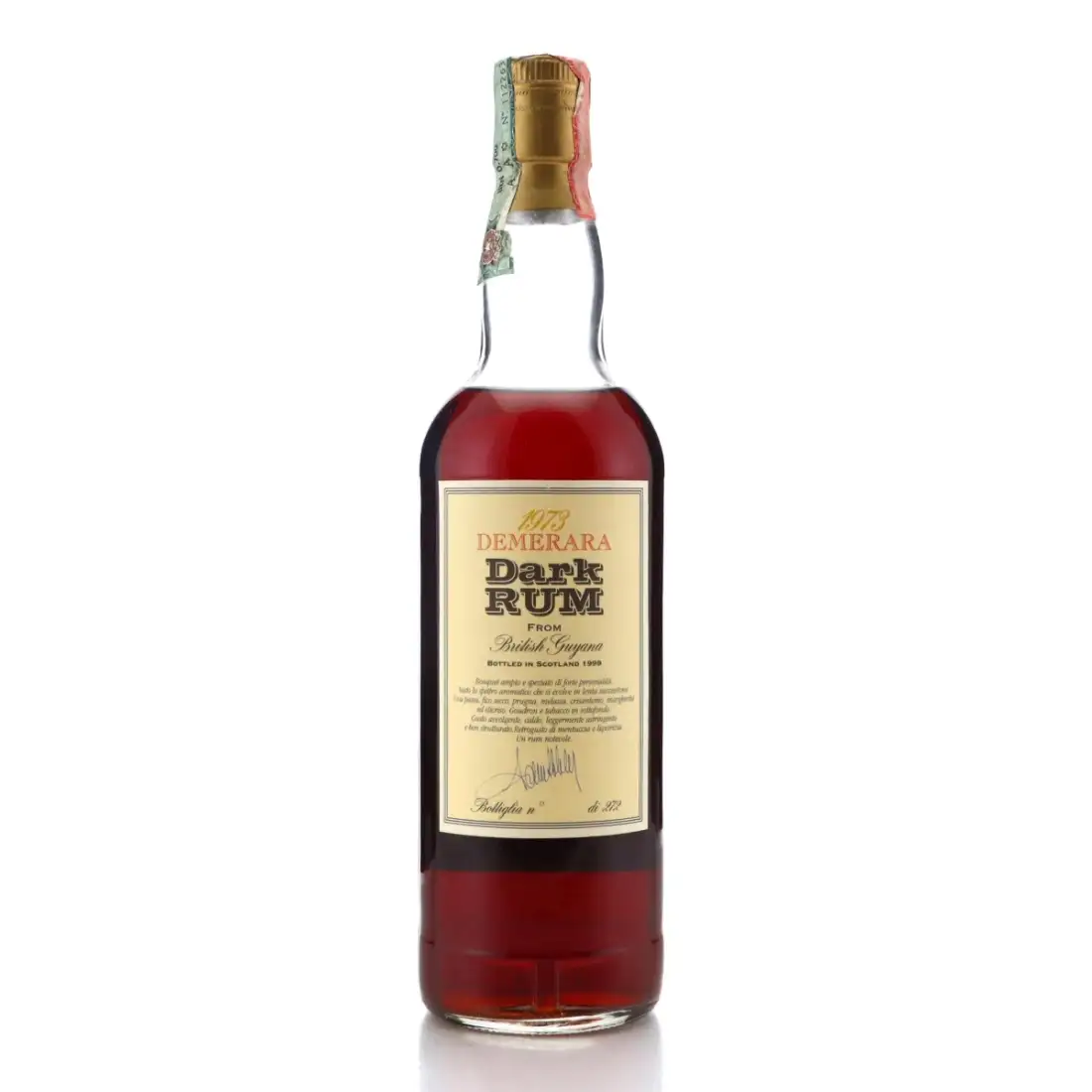High resolution image of Samaroli Port Mourant Demerara Dark Rum from British Guyana 1973
