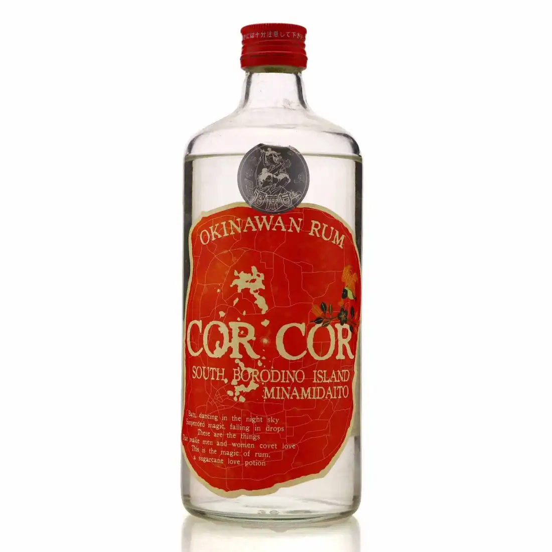 Bottle of Okinawan Rum Cor Cor Red Label