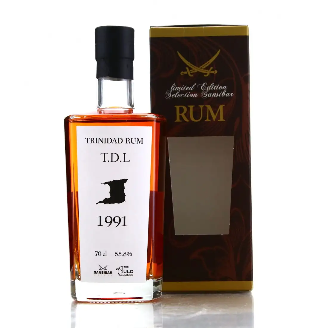 Bottle of Sansibar T.D.L Trinidad Rum (The Auld Alliance) 1991