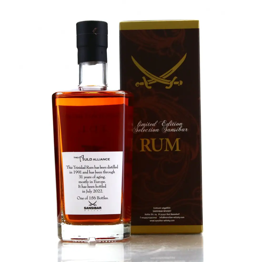 High resolution image of Sansibar T.D.L Trinidad Rum (The Auld Alliance) 1991