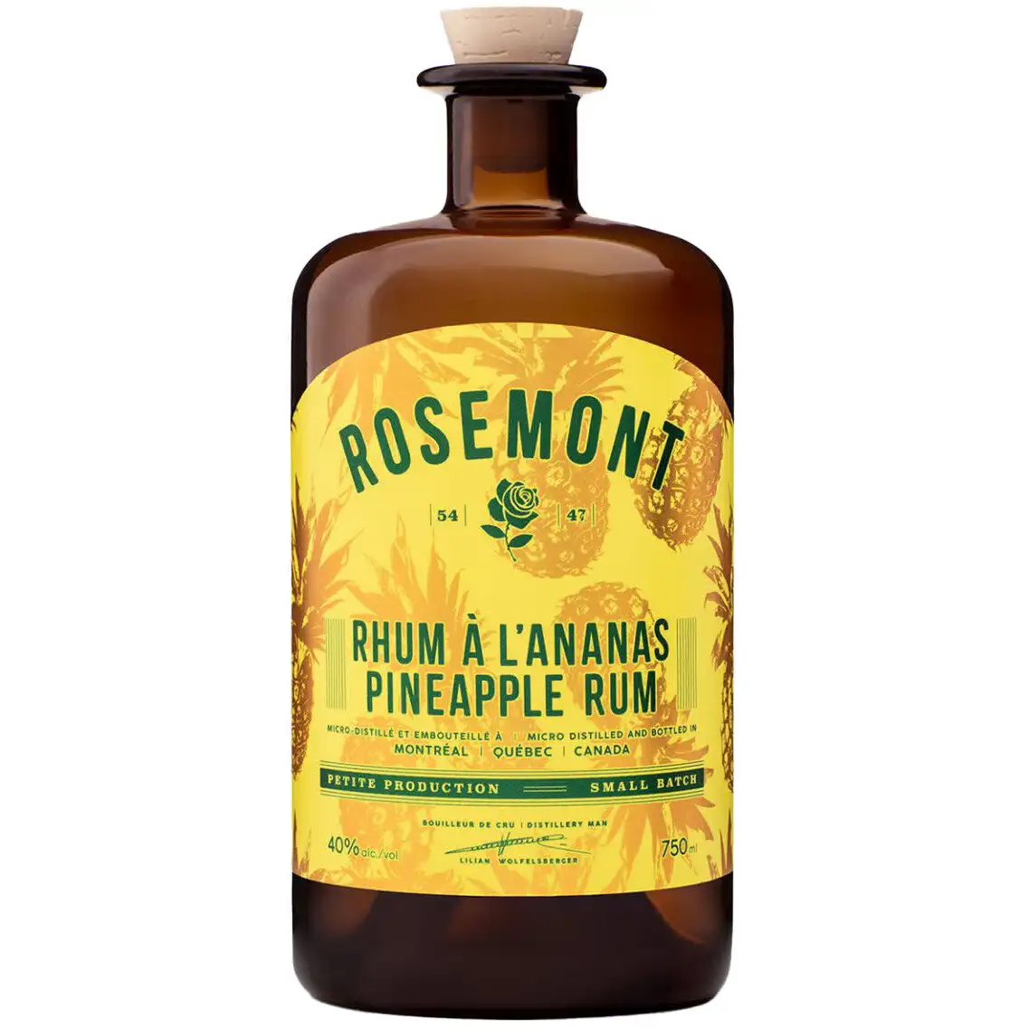 Bottle of Distillerie de Montréal  Rosemont Rhum à L'Ananas