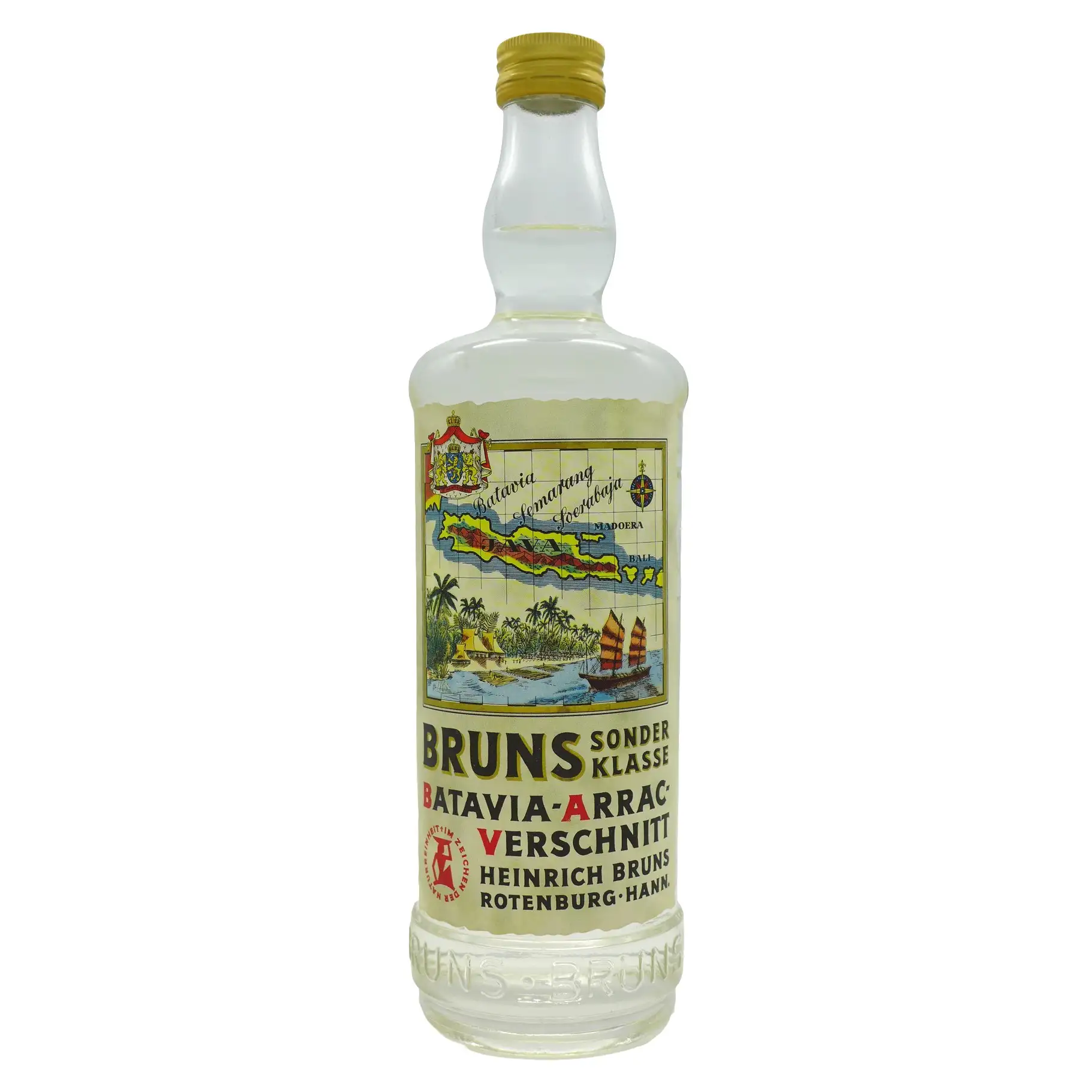 Bottle of Heinrich Bruns Batavia-Arrac-Verschnitt