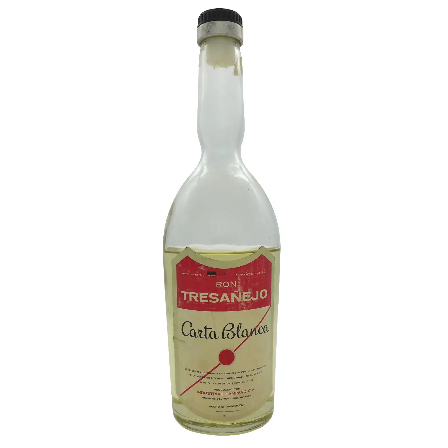 Bottle of Industrias Pampero C.A. Ron Tresanejo Carta Blanca